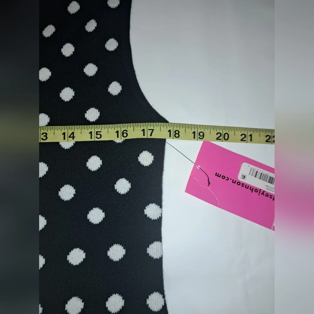 NWT Betsey Johnson Polka-dot Sweater dress - Picture 6 of 8